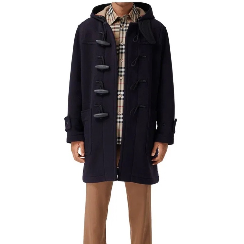 Burberry Men's Navy Duffle Coat